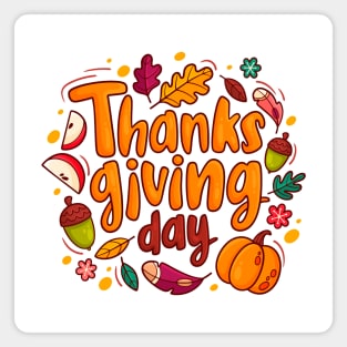 Thanks Giving Illustration Magnet